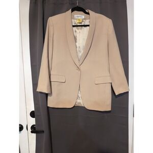 Jones New York Women's Beige Blazer, Vintage Jacket, Size 6 Lined‎ Career Blazer